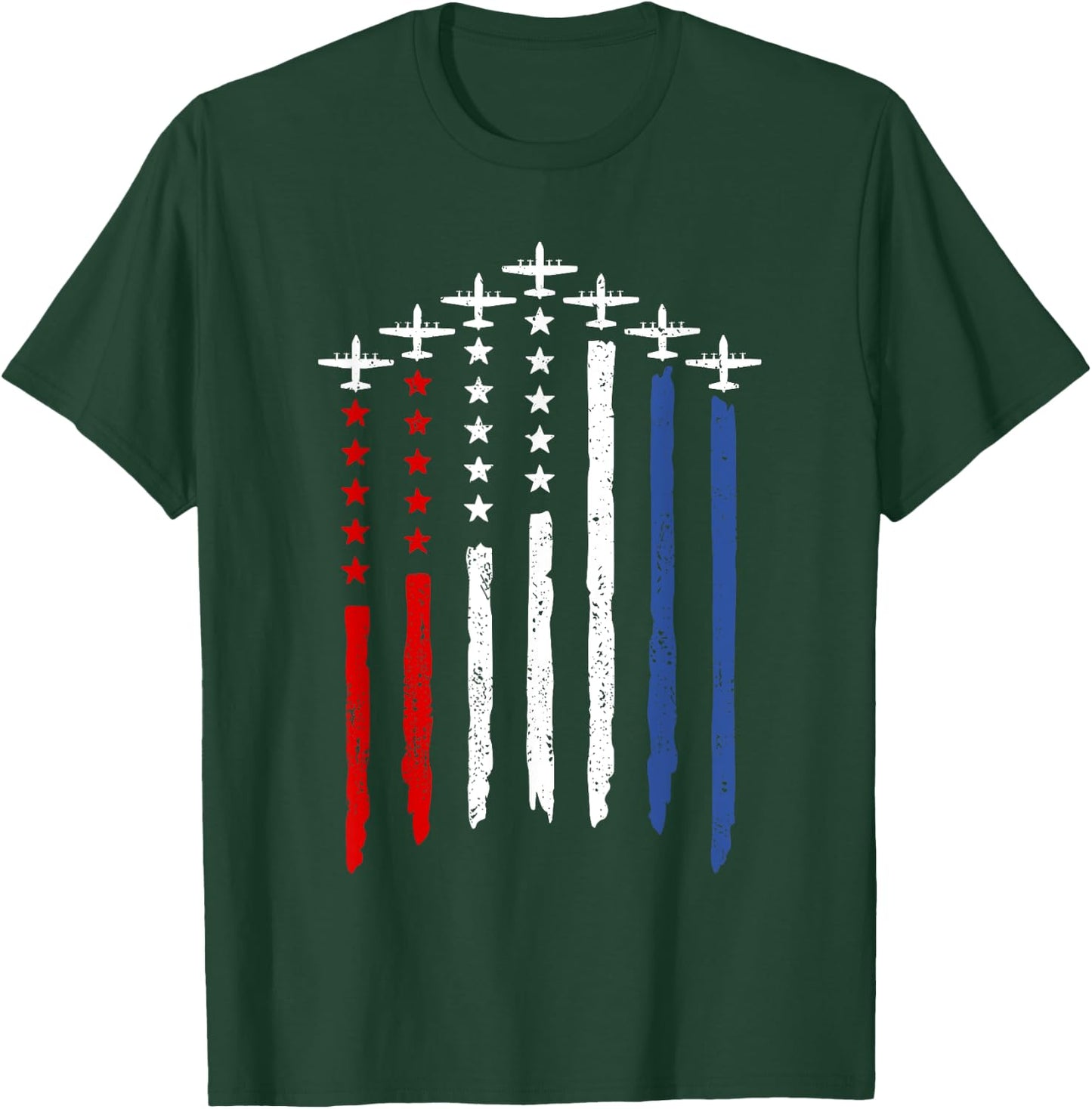 C-130 Hercules American USA Military Airplane T-Shirt - T-Shirt | Forest