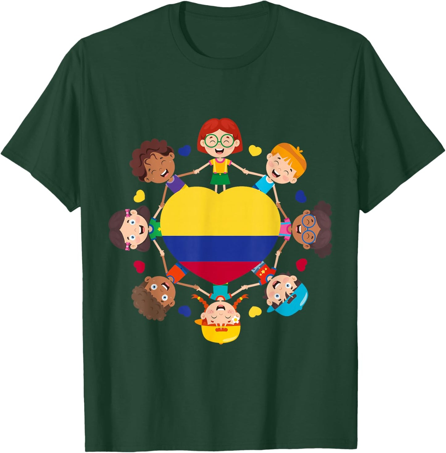 Colombia Hispanic Heritage Toddler Colombian Boys Girls Kids T-Shirt - T-Shirt | Forest