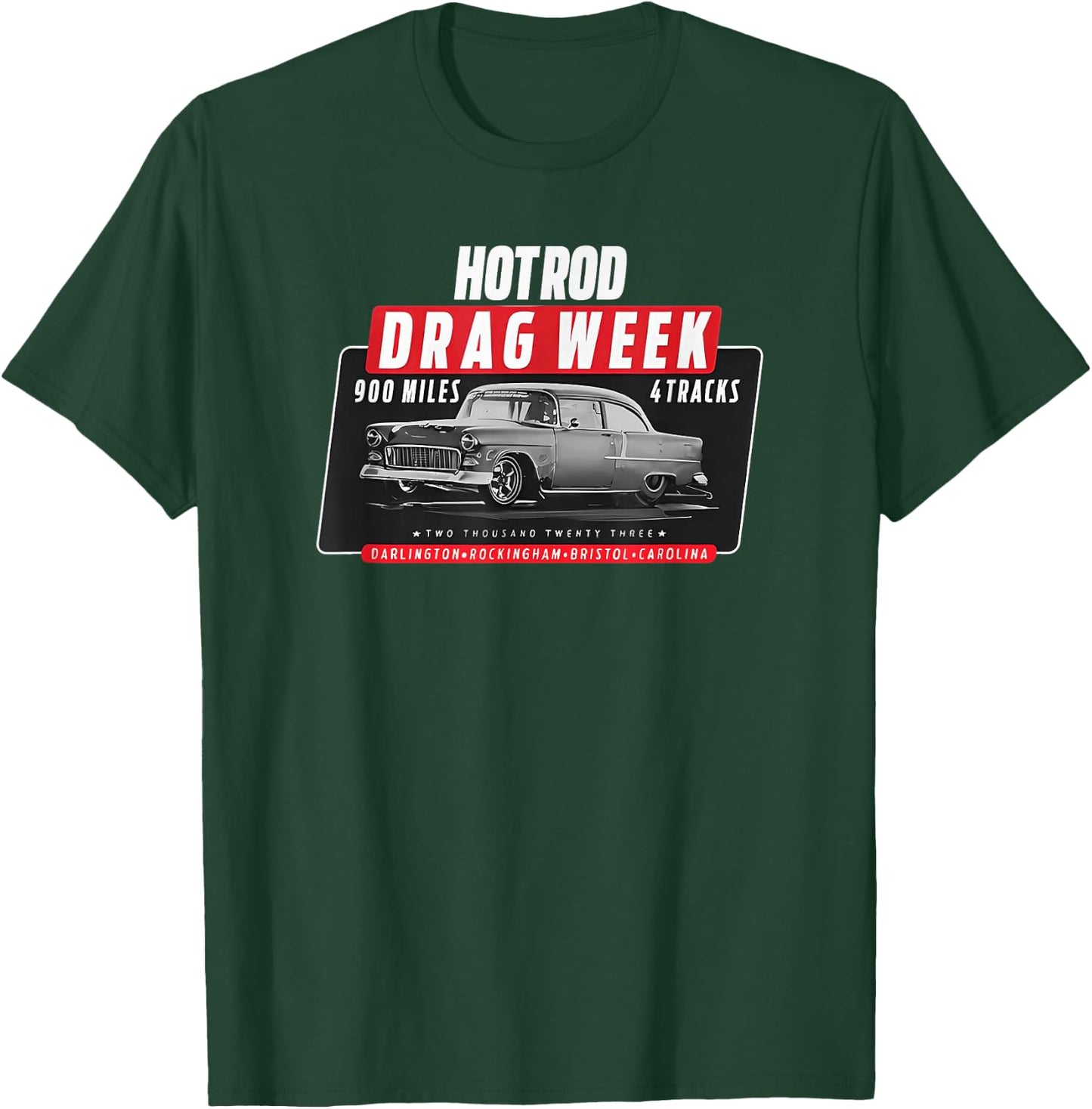 HOT rod Drag Week Adult T-Shirt - T-Shirt | Forest