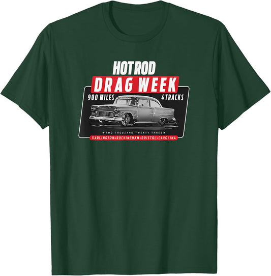 HOT rod Drag Week Adult T-Shirt - T-Shirt | Forest