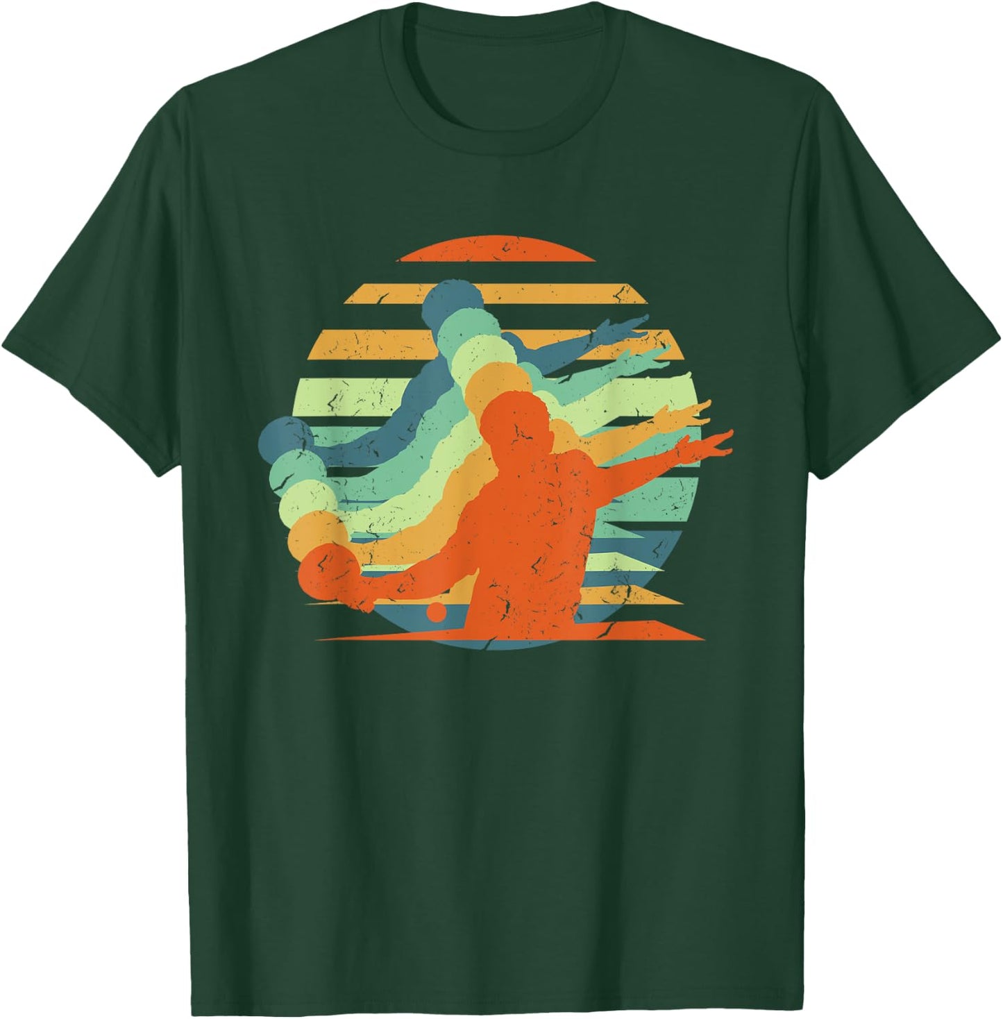 Table Tennis, Ping-Pong, Men Women Kids, Retro, Vintage T-Shirt - T-Shirt | Forest