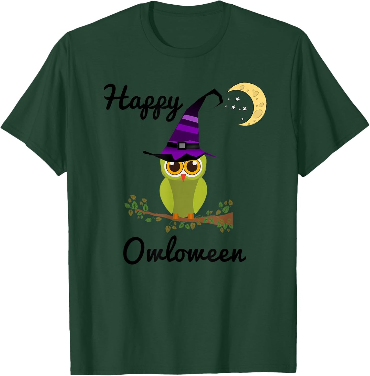 Adorable Owl Halloween Shirt, Happy Owloween T-Shirt - T-Shirt | Forest