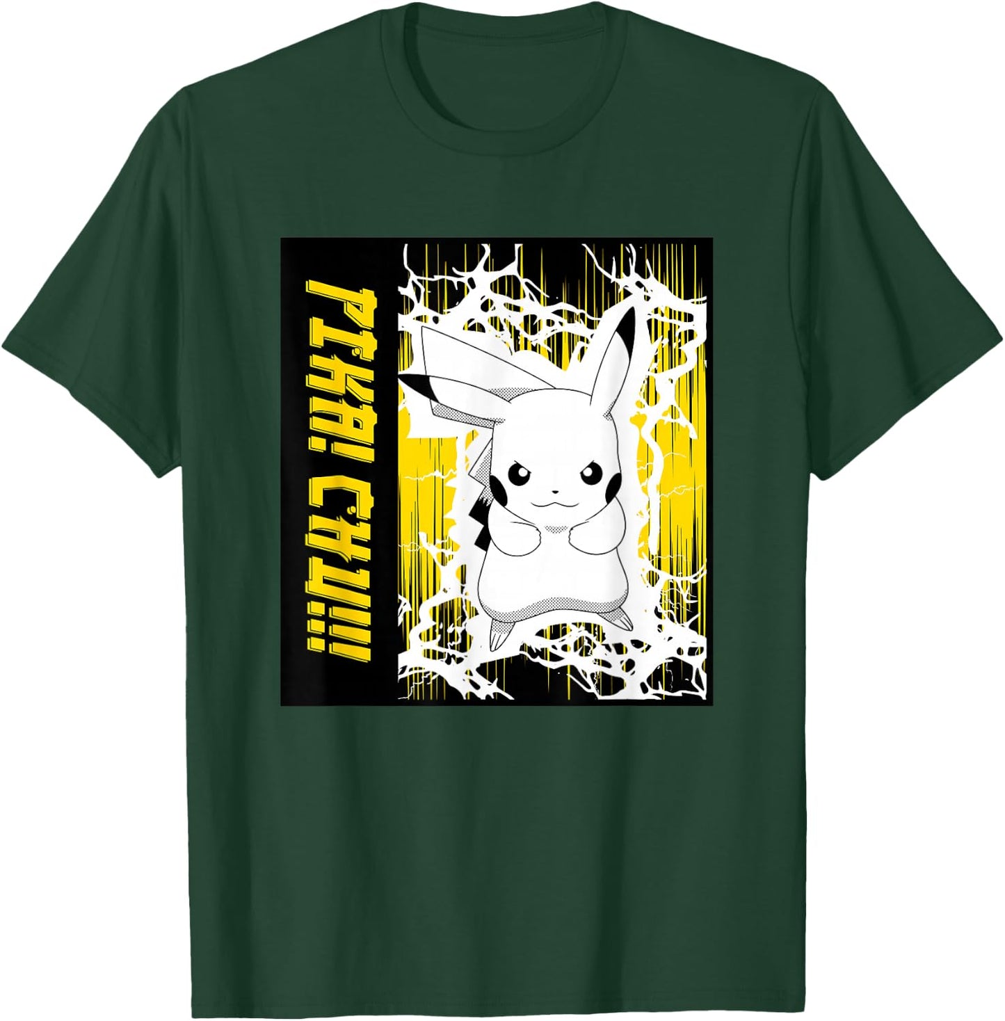 Pokémon - Pikachu Anime Lightning Scence T-Shirt - T-Shirt | Forest
