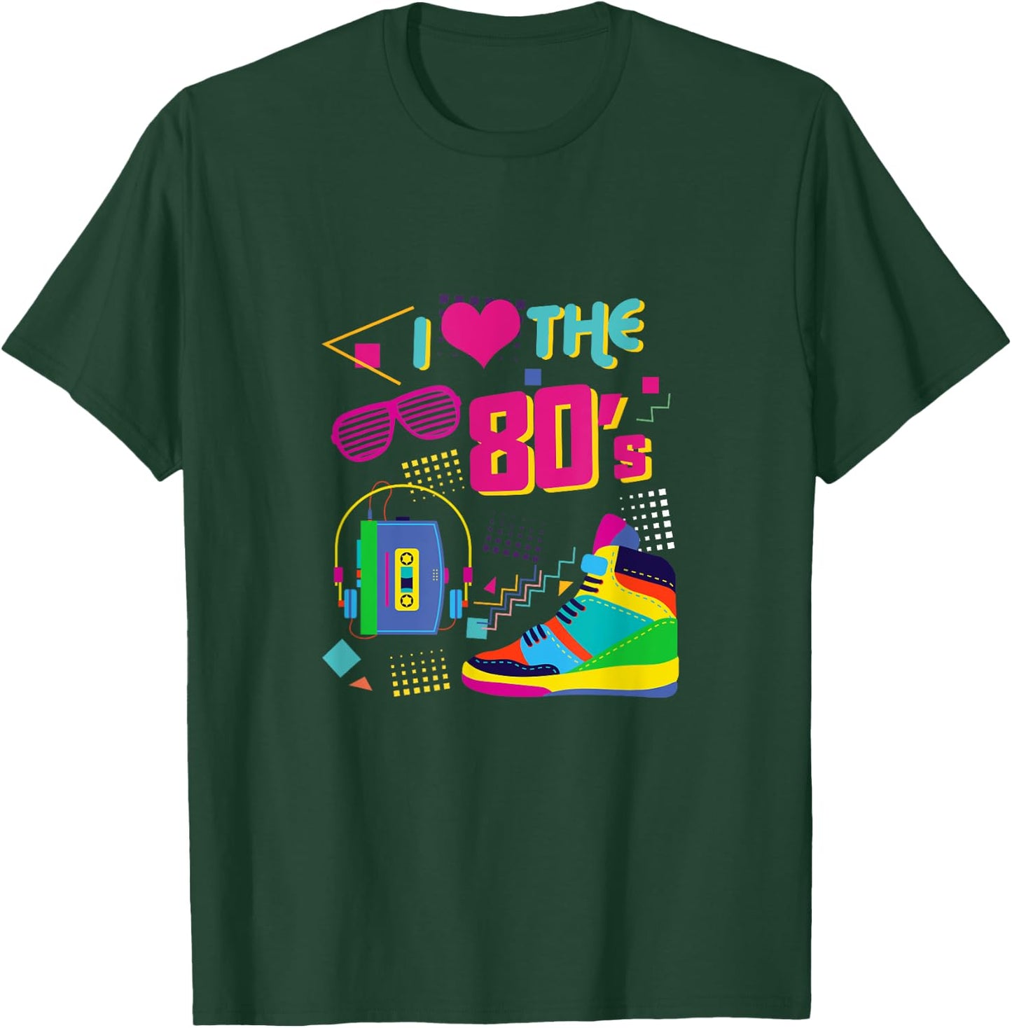 Funny I Love The 80s Eighties Costume Themed Party Gift T-Shirt - T-Shirt | Forest