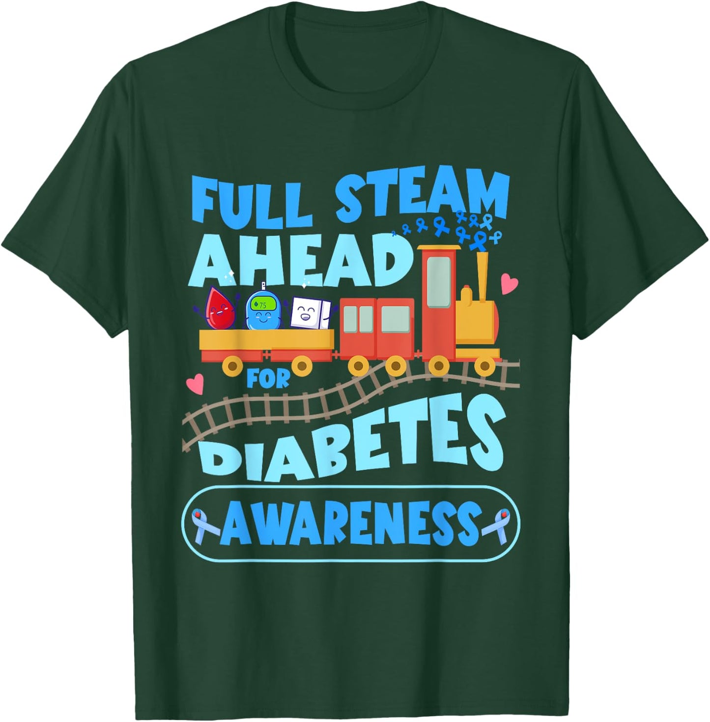 Diabetic Kids Toddler Diabetes Awareness T1D Warrior T-Shirt - T-Shirt | Forest