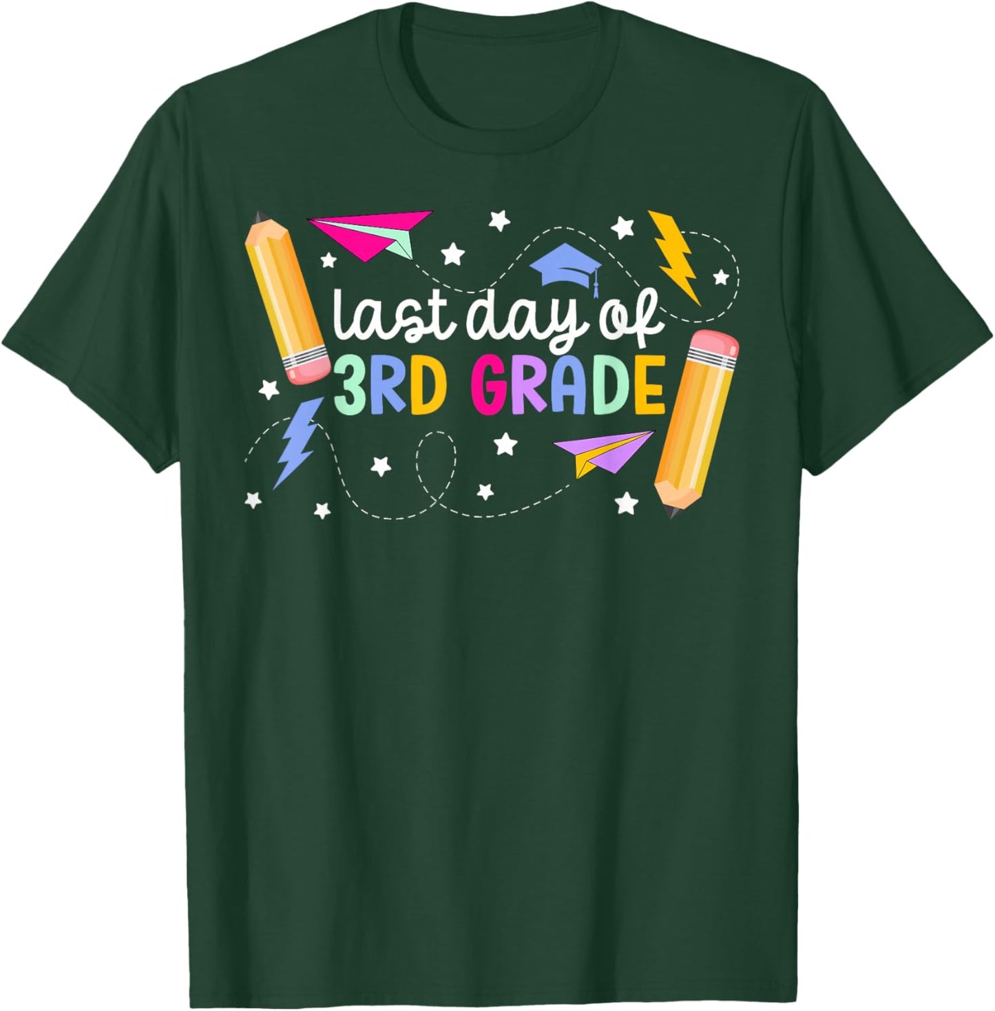 Last Day Of 3rd Grade Last Day Of School Third Grade T-Shirt - T-Shirt | Forest