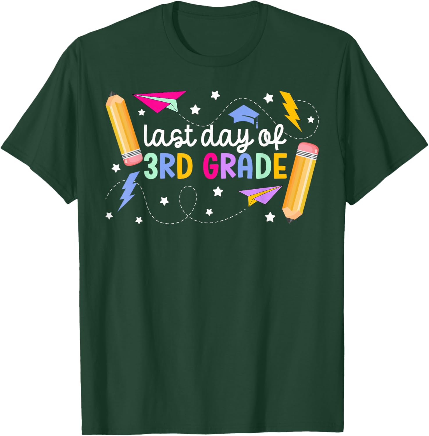 Last Day Of 3rd Grade Last Day Of School Third Grade T-Shirt - T-Shirt | Forest