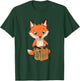 Fox Playing Cajon Instrument T-Shirt - T-Shirt | Forest