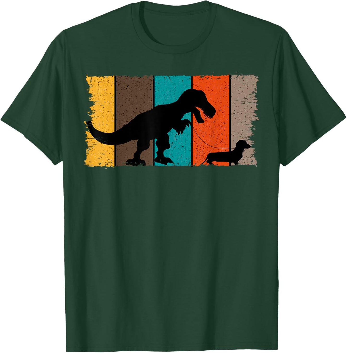 T-Rex Walking Dachshund Sausage Dog Lover T-Shirt - T-Shirt | Forest