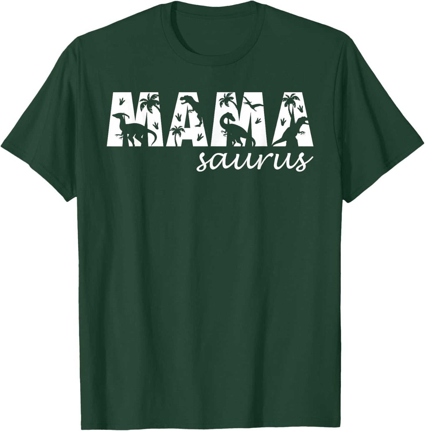 Mamasaurus T Rex Dinosaur Mama Saurus Mom Family Matching T-Shirt - T-Shirt | Forest
