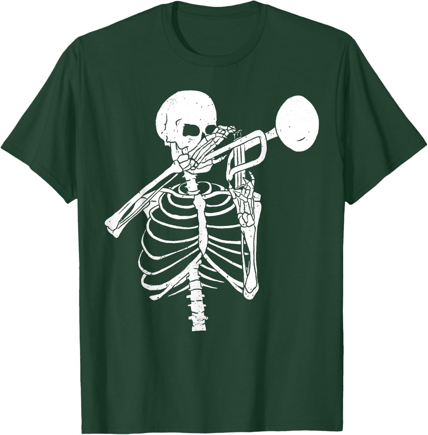 Trumpet Lover Forever - Skeleton Playing Trumpet T-Shirt - T-Shirt | Forest