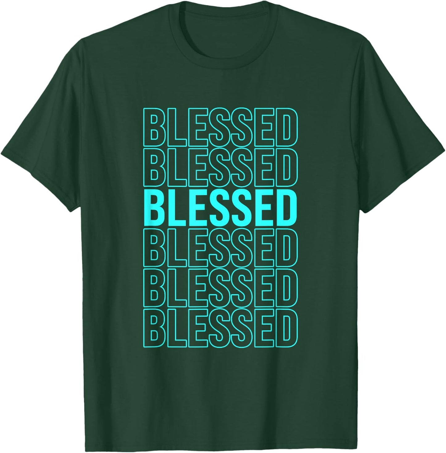 Turquoise Blessed Turquoise Color Graphic T-Shirt - T-Shirt | Forest