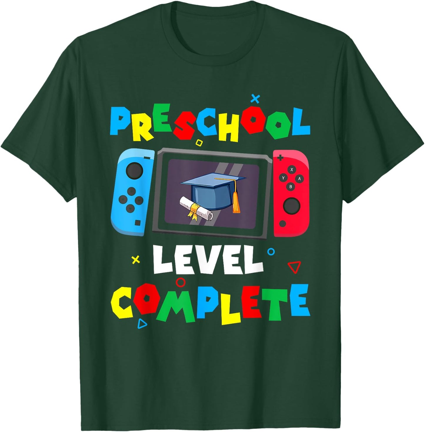 Game Controller Level Preschool Complete Boys Graduation T-Shirt - T-Shirt | Forest