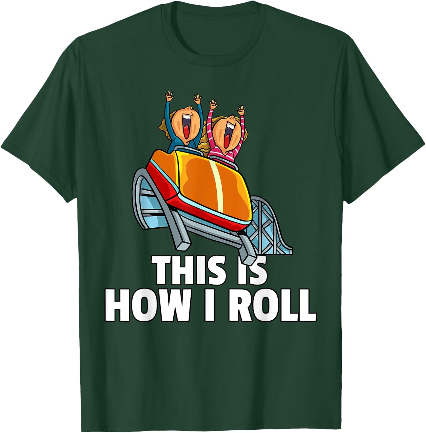 Roller Coaster Gift Amusement Theme Park T-Shirt - T-Shirt | Forest