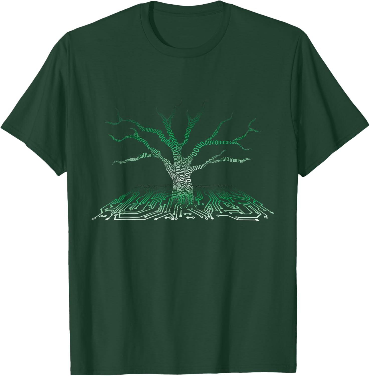 Programmer Gift - Binary Tree Computer Circuit Board T-Shirt - T-Shirt | Forest