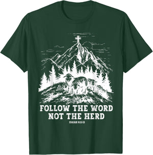Sheep Follow The Word Not The Herd T-Shirt - T-Shirt | Forest