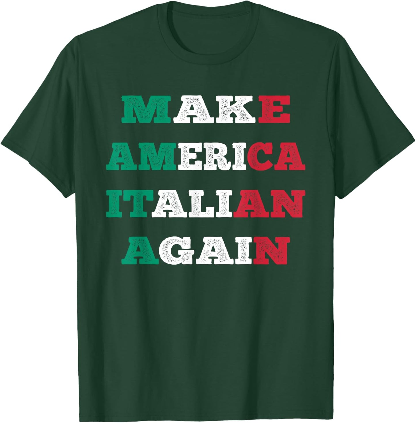 Funny Make America Italian Again Pop Art Design T-Shirt - T-Shirt | Forest