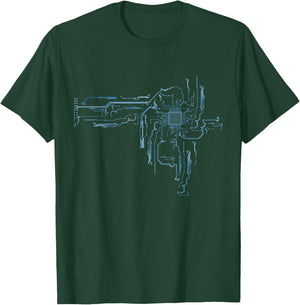 Electrical Engineer Computer CPU Core Circuit Board T-Shirt - T-Shirt | Forest