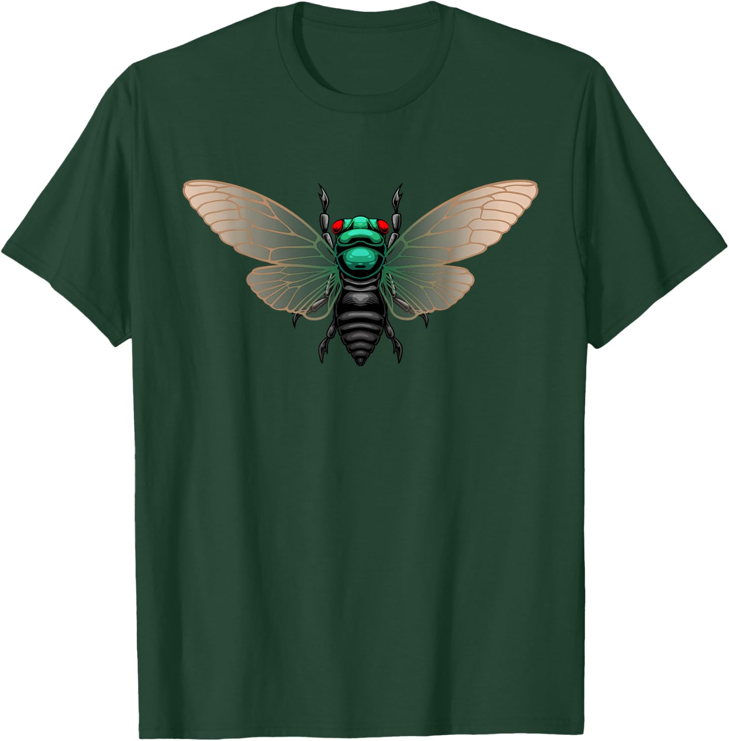 Cicada Art Women Kids Insect Entomologist Cicada T-Shirt - T-Shirt | Forest