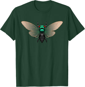 Cicada Art Women Kids Insect Entomologist Cicada T-Shirt - T-Shirt | Forest
