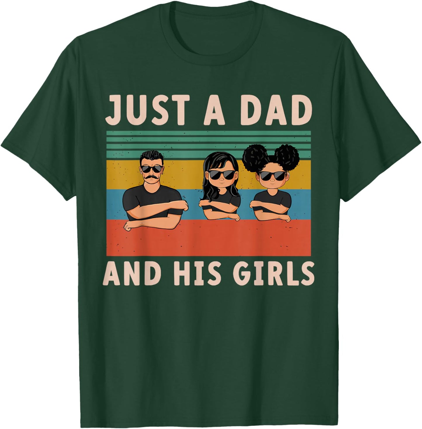 Just A Dad And His Girl Daddy Father's Day 2024 T-Shirt - T-Shirt | Forest