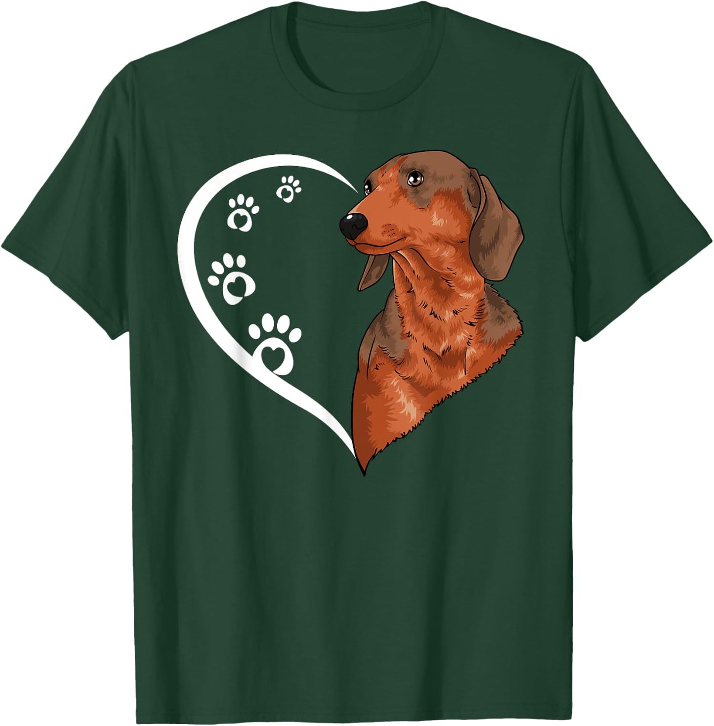 Dachshund Shirts Girls Kids Heart Cute Dachshund T-Shirt - T-Shirt | Forest