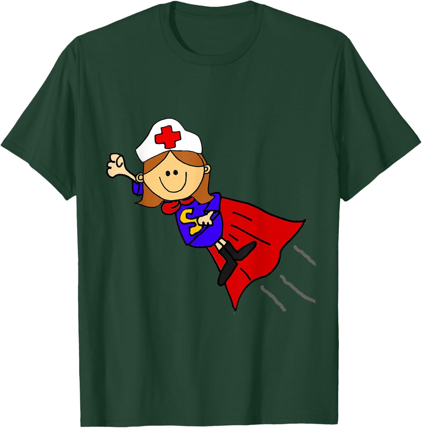 SmileteesJobs Funny Nurse Superhero Nursing T-Shirt - T-Shirt | Forest