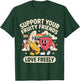 Support Your Fruity Friends Love Freely Rainbow T-Shirt - T-Shirt | Forest