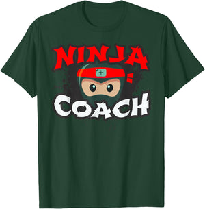 Ninja Coach Multitasking Gym Tot Trainer Motivator Crew T-Shirt - T-Shirt | Forest
