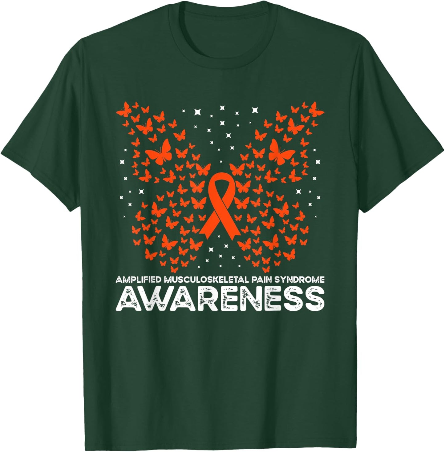 Amplified Musculoskeletal Pain Syndrome Butterfly AMPS T-Shirt - T-Shirt | Forest