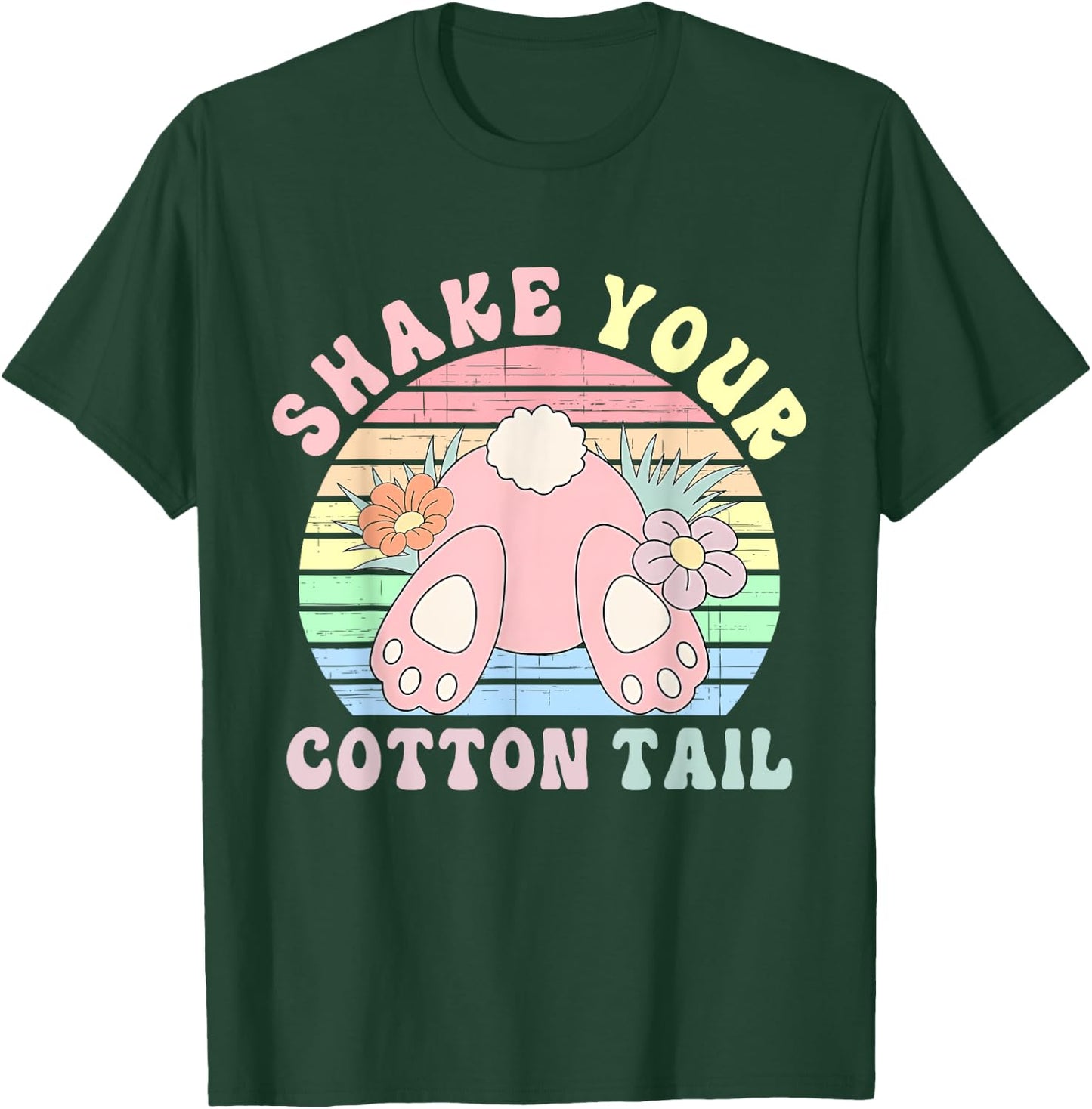 Shake Your Cotton Tail Cute Vintage Design T-Shirt - T-Shirt | Forest