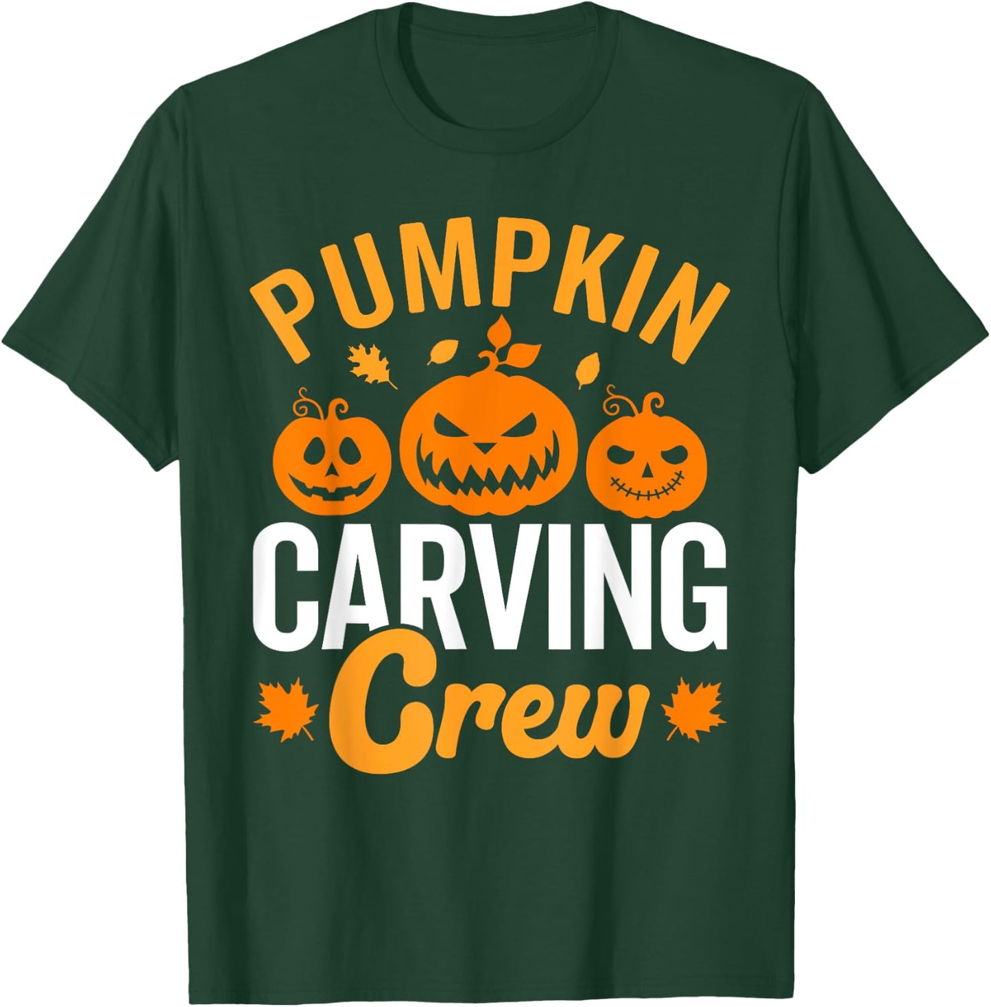 Pumpkin carving crew, family matching pumpkin head Halloween T-Shirt - T-Shirt | Forest