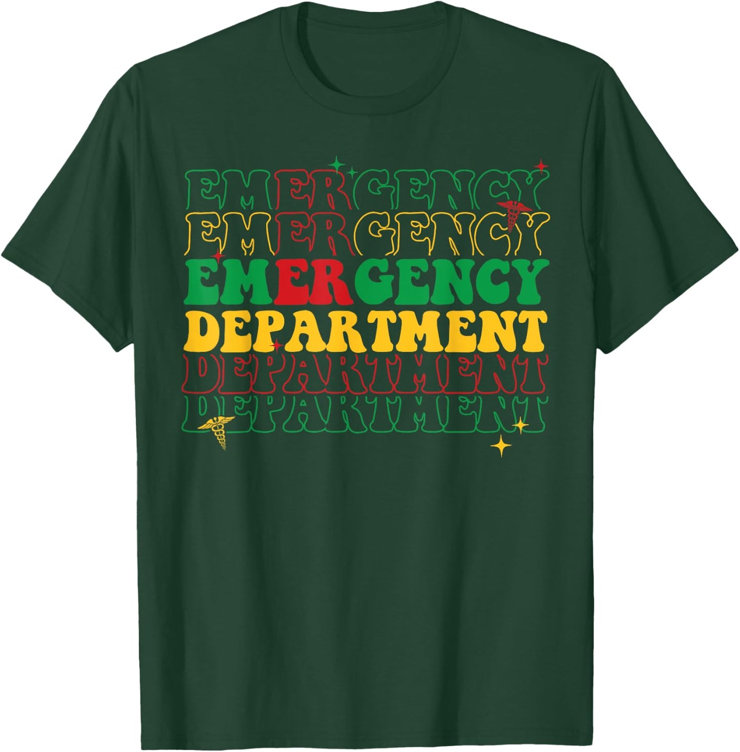 Emergency Department Juneteenth Pride African American T-Shirt - T-Shirt | Forest