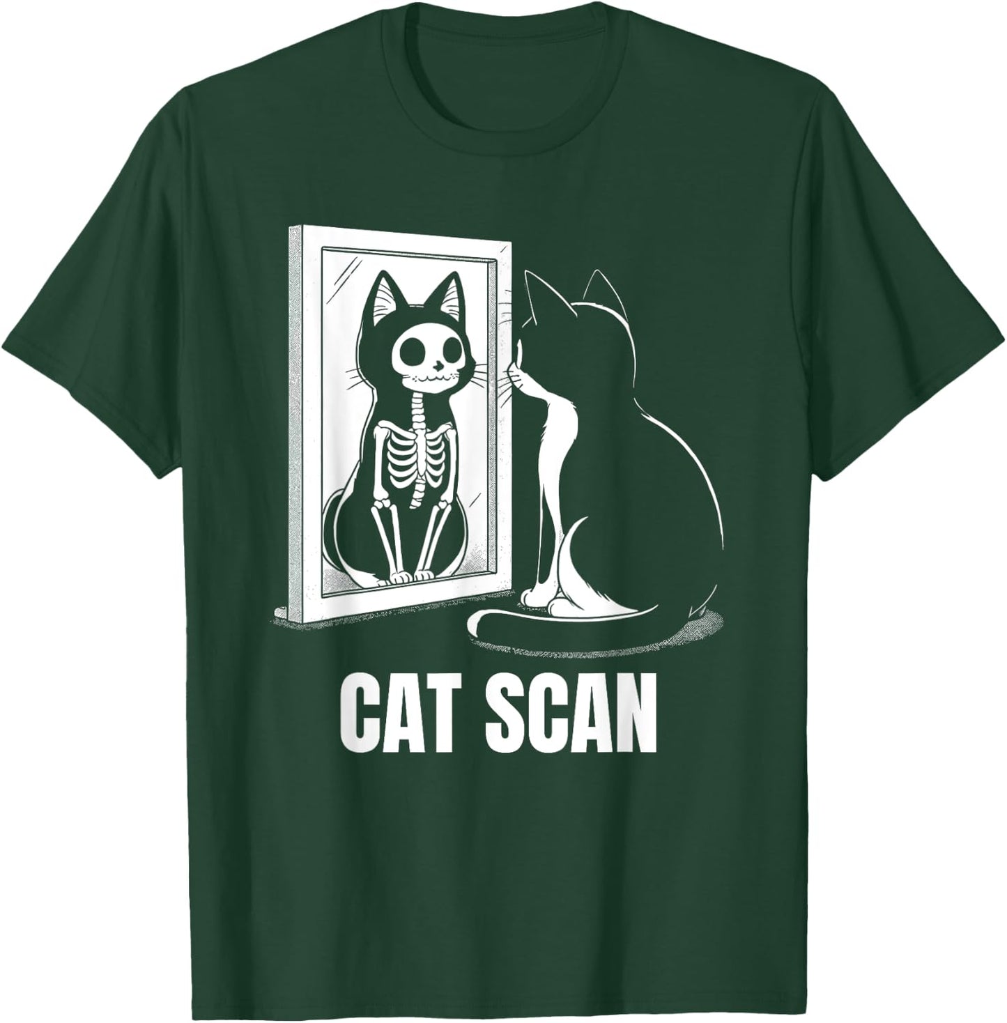 Cat Scan X-RAY Cat Funny Cat Skeleton T-Shirt - T-Shirt | Forest