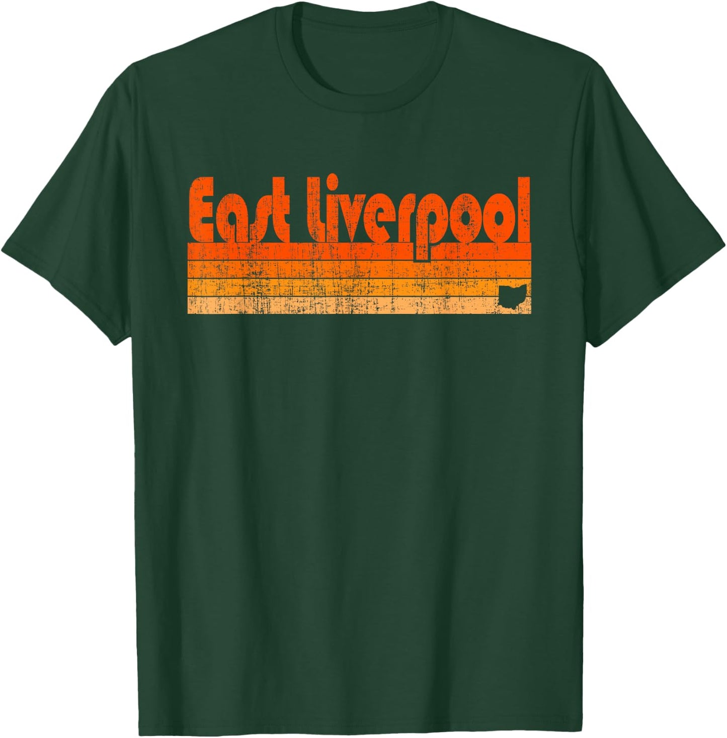 East Liverpool, Ohio Retro 80s Style T-Shirt - T-Shirt | Forest