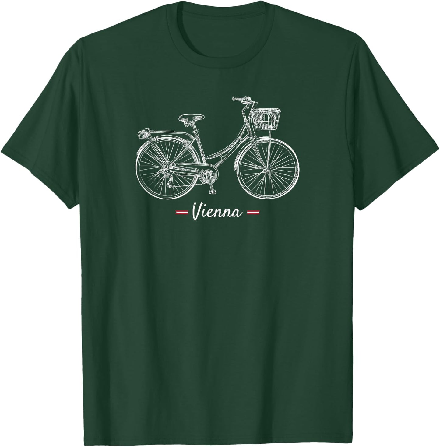 Vintage Bicycle Vienna Austria | Bike Lover T-Shirt - T-Shirt | Forest