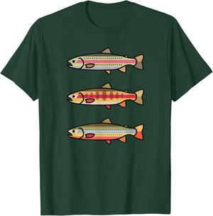 Rainbow Golden Brook Trout Fishing Gift Anglers T-Shirt - T-Shirt | Forest