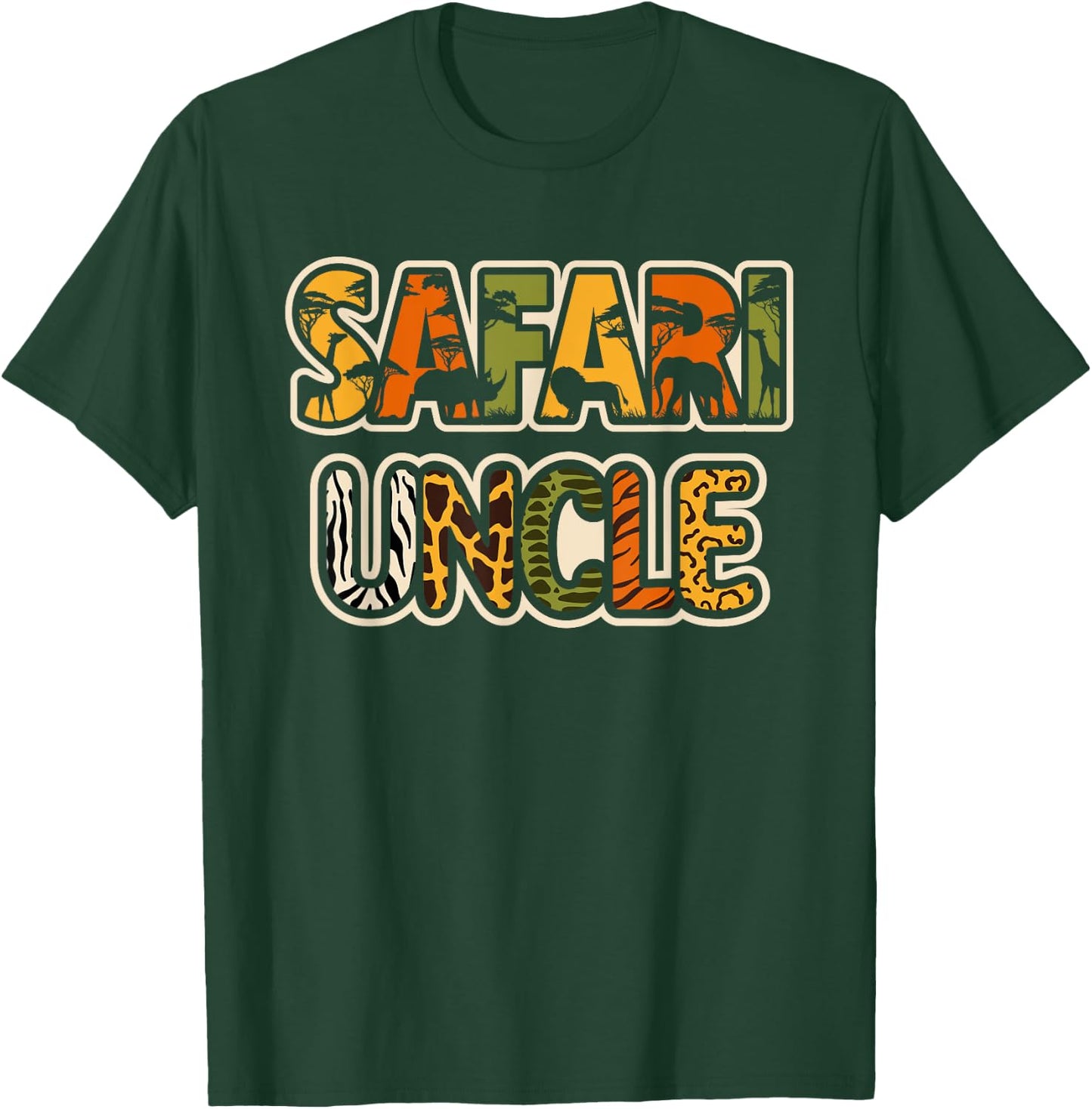 Safari Uncle Safari Costume Safari Outfit Men African Safari T-Shirt - T-Shirt | Forest