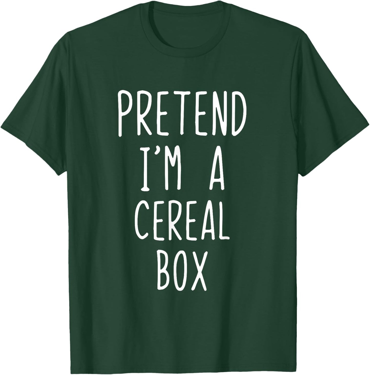 Pretend I'm A Cereal Box Costume Halloween Lazy Adult Kids T-Shirt - T-Shirt | Forest