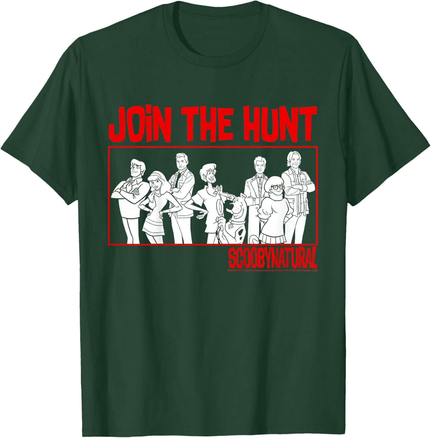 Kids Scooby-Doo Scoobynatural Join The Hunt Group Shot Line Up T-Shirt - T-Shirt | Forest