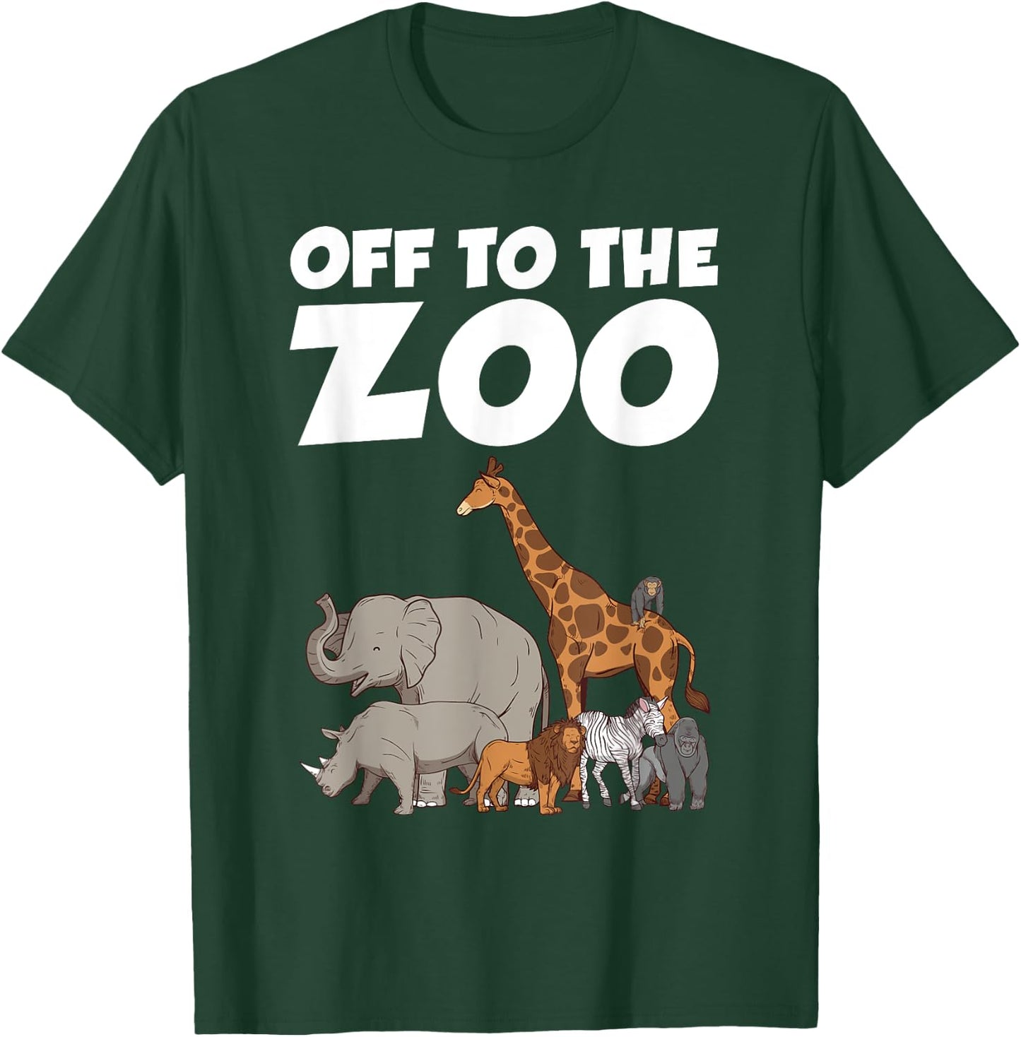 Cool Zoo Art Women Kids Zookeeper Animal Zoo Lover T-Shirt - T-Shirt | Forest