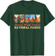 Vintage Utah Mighty Five National Parks Hiking Camping T-Shirt - T-Shirt | Forest
