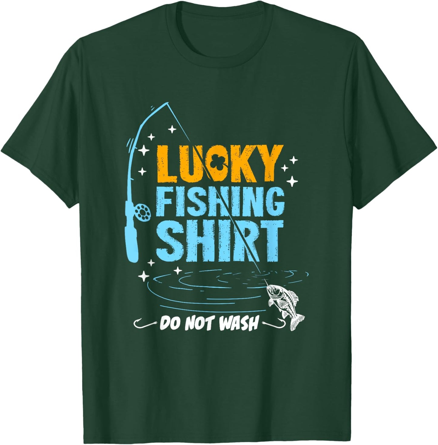 Funny Lucky Fishing Gifts Boys Women Dad T-Shirt - T-Shirt | Forest