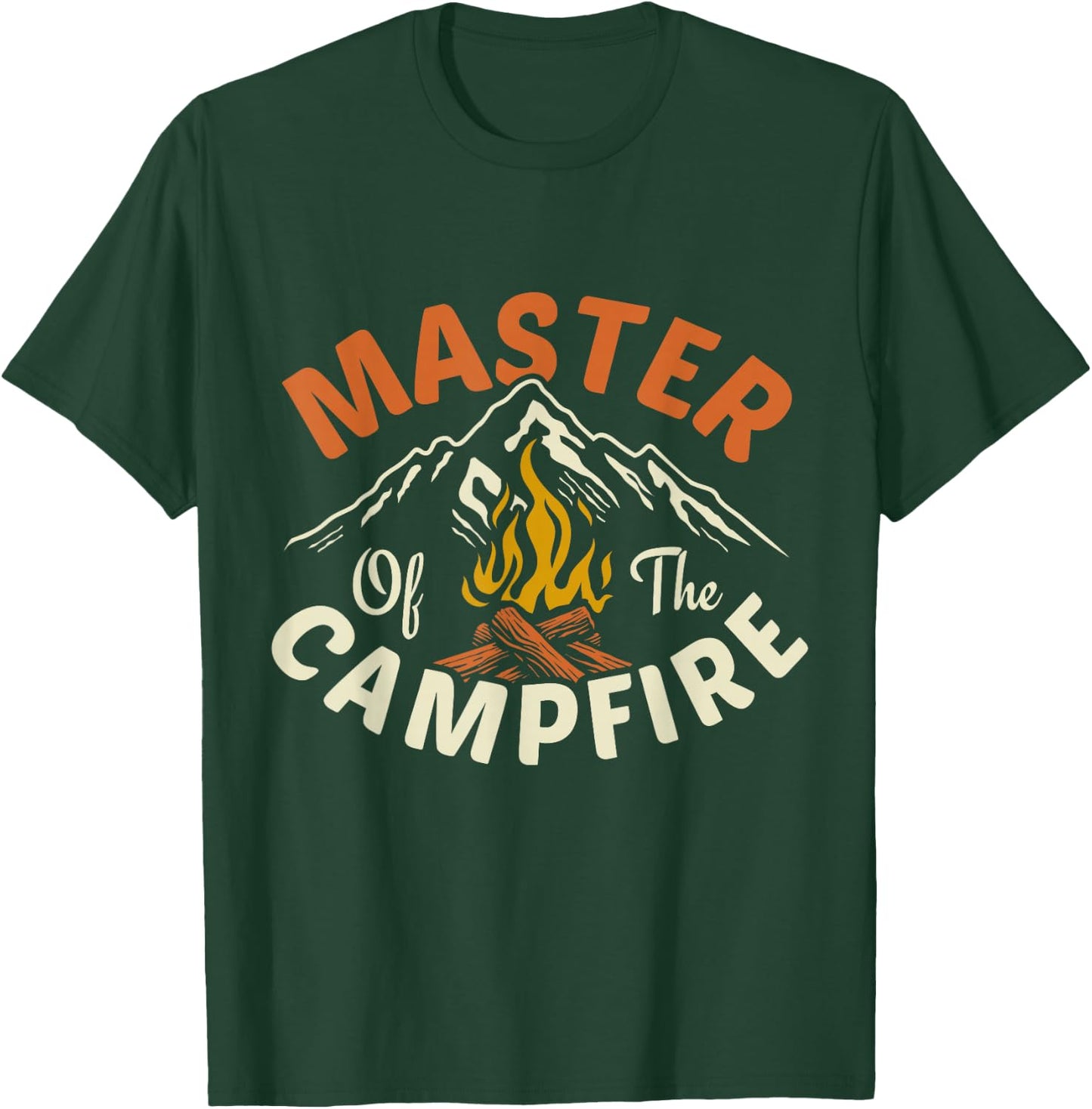 Funny Outdoor Camping Gifts Men Women Master Of Campfire T-Shirt - T-Shirt | Forest