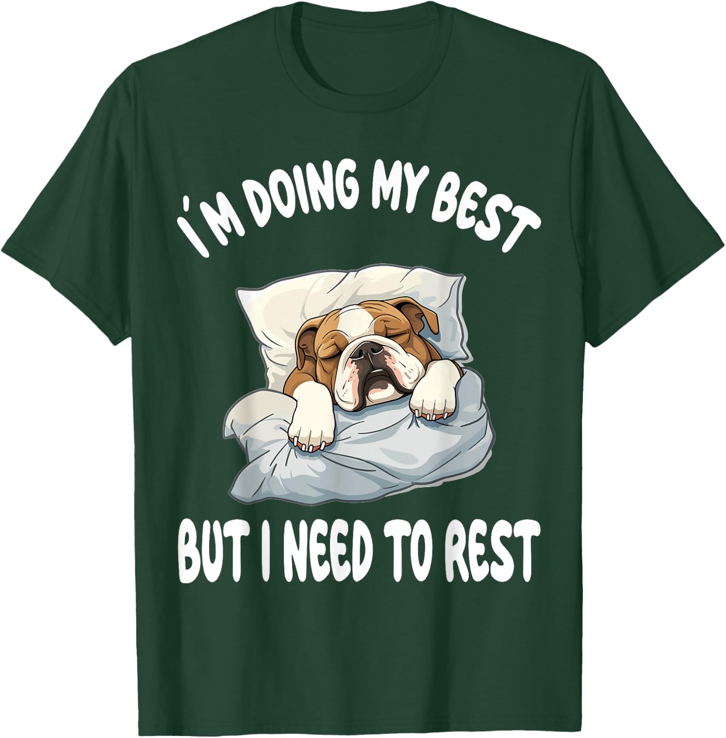 English Bulldog Official Sleepshirt Pajamas Nightgown Women Girls Kids T-Shirt - T-Shirt | Forest