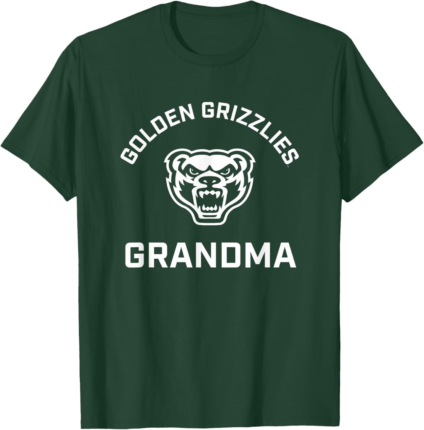 Oakland University Golden Grizzlies Arched Grandma T-Shirt - T-Shirt | Forest