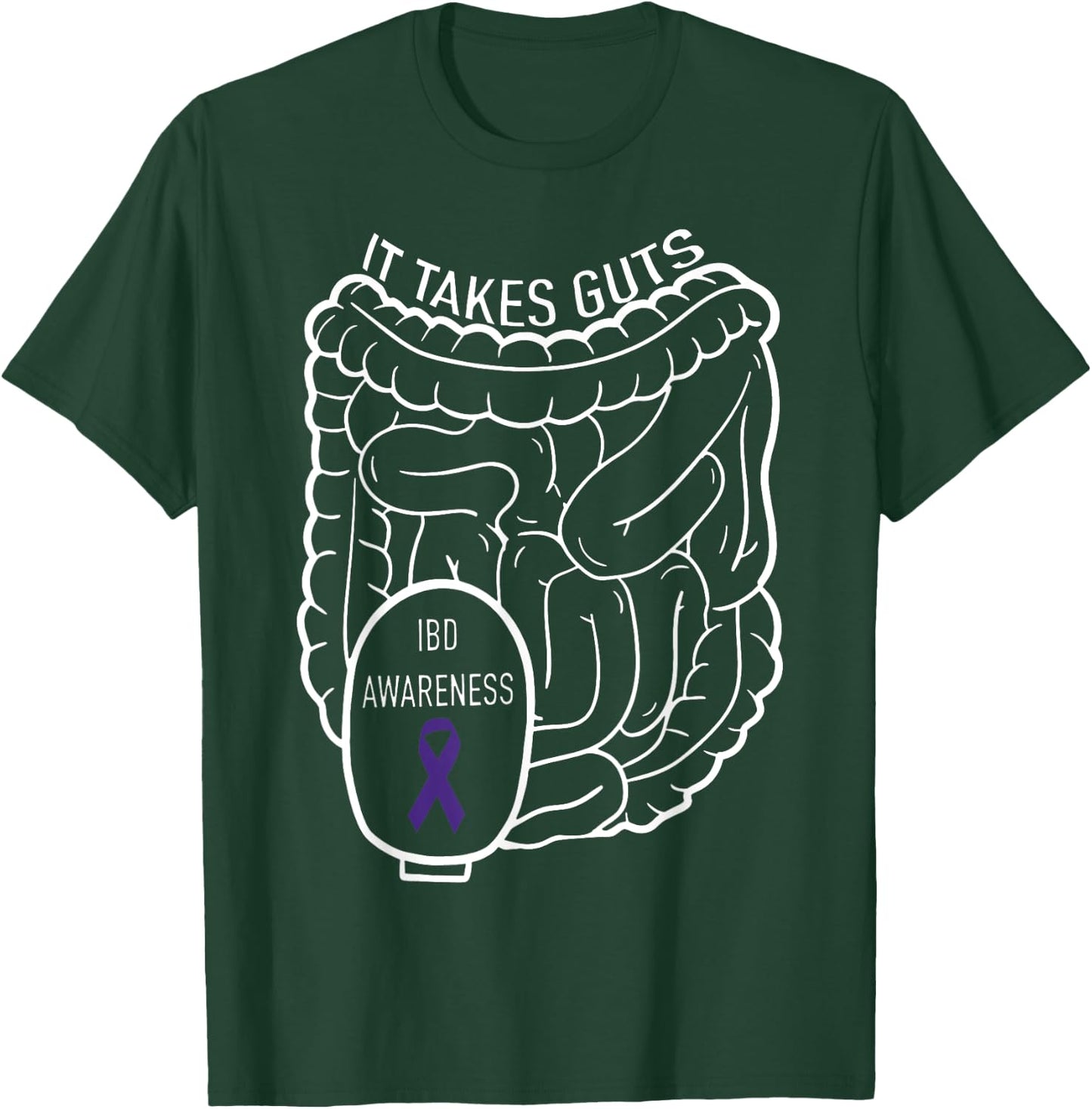 Gastroenterologist Gastro Design Women IBD Ostomy It Takes Guts Ostomy Awareness Chronic Illness , Small, Black T-Shirt - T-Shirt | Forest