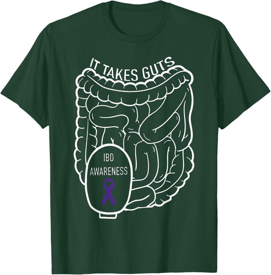 Gastroenterologist Gastro Design Women IBD Ostomy It Takes Guts Ostomy Awareness Chronic Illness , Small, Black T-Shirt - T-Shirt | Forest