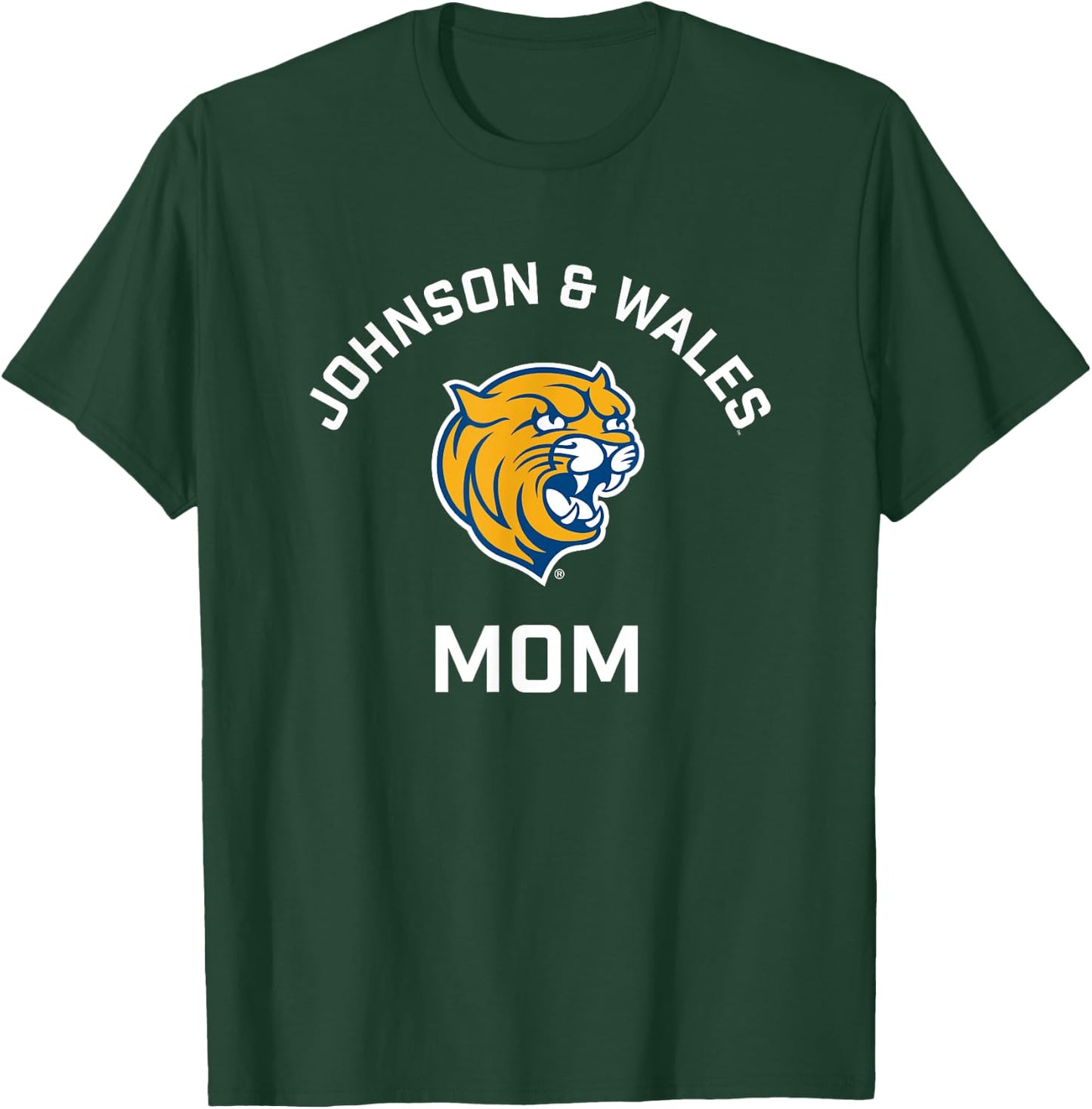 Johnson and Wales University JWU Wildcats Arched Mom T-Shirt - T-Shirt | Forest