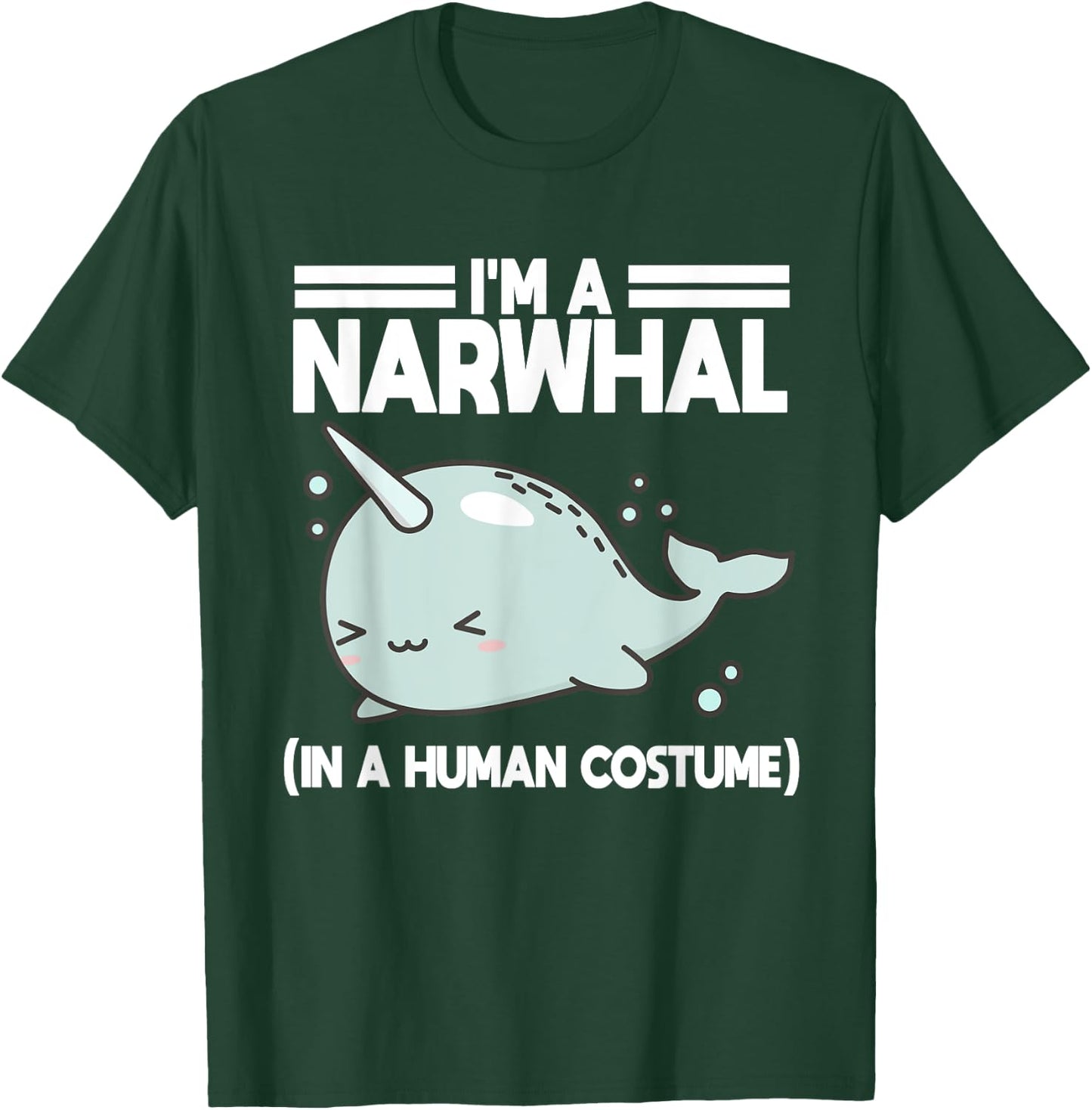 Narwhal Halloween Costume Narwhale Whale Sea Lover Ocean T-Shirt - T-Shirt | Forest